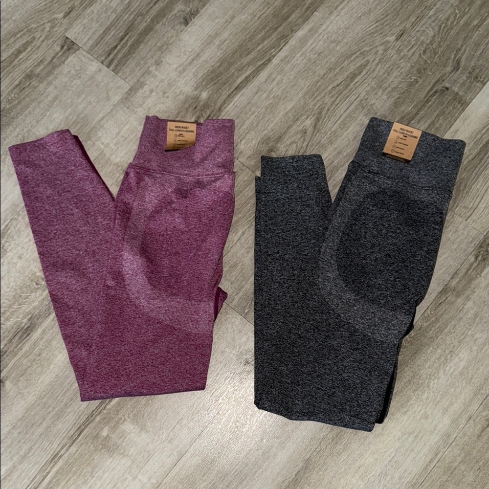 Women’s Heathered Pink and Gray Leggings